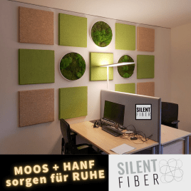 Moos + Hanf sorgen für Ruhe im Büro